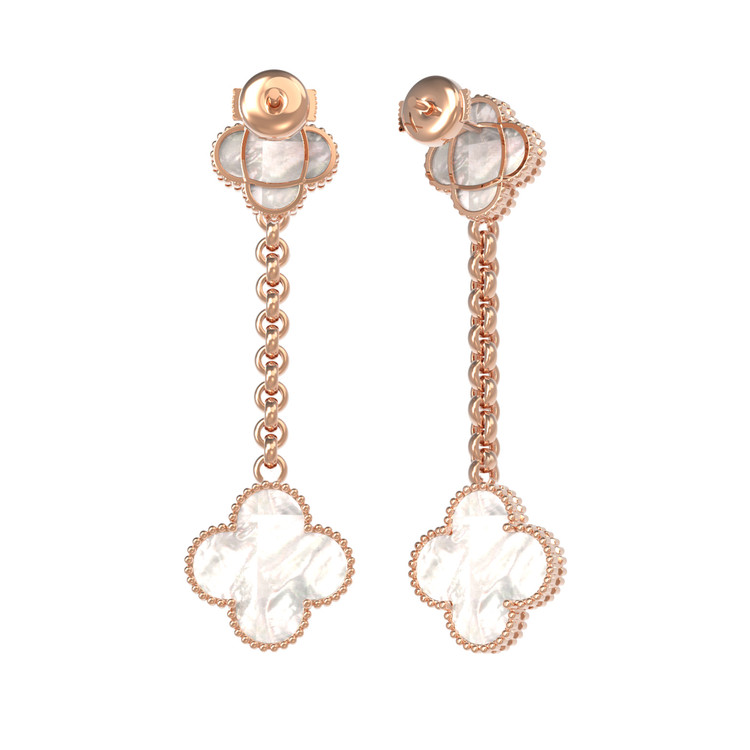 Серьги из золота c перламутром