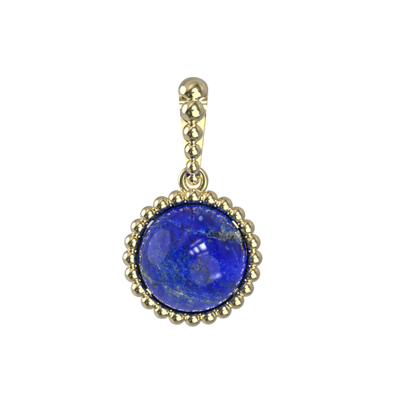 Подвеска из лимонного золота c лазуритом