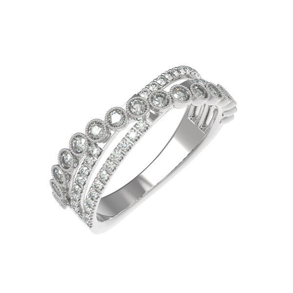 Кольцо из белого золота c бриллиантами