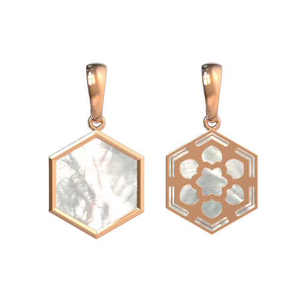 Подвеска из золота c перламутром