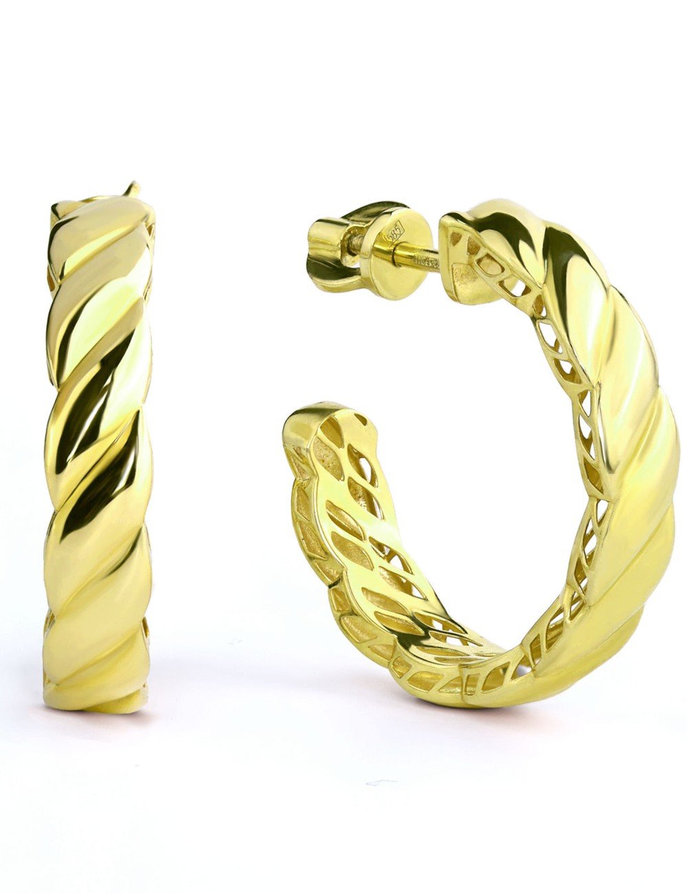 Серьги из лимонного золота 585 пробы