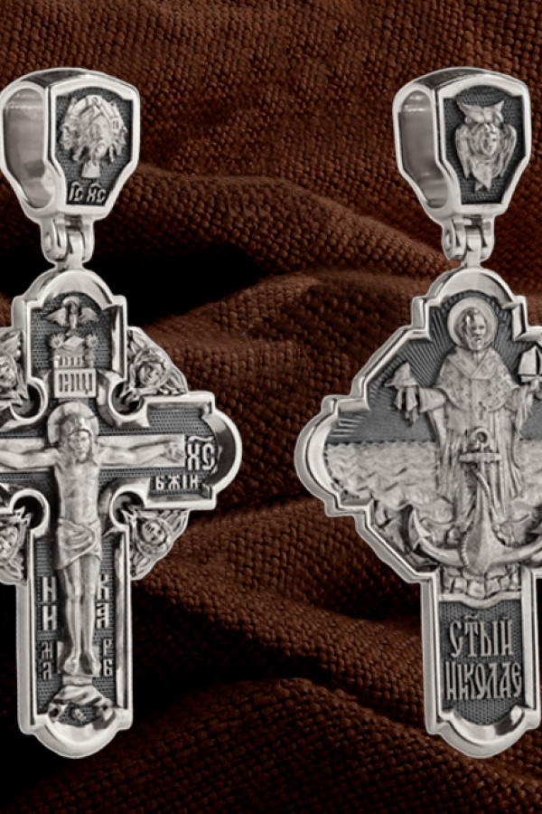 Крест из белого золота