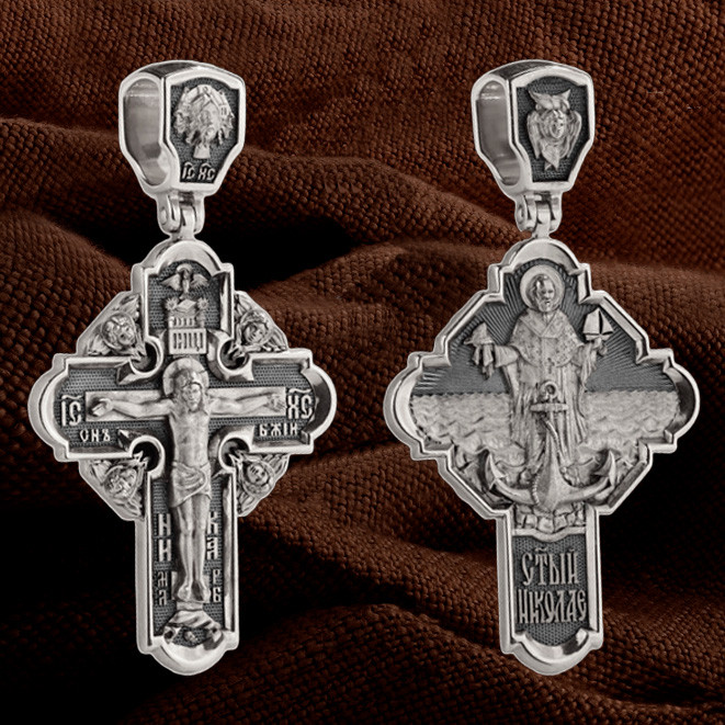 Крест из белого золота