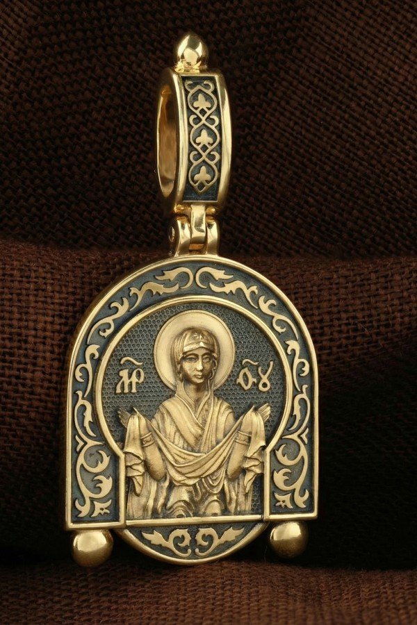 Образок из лимонного золота 585 пробы