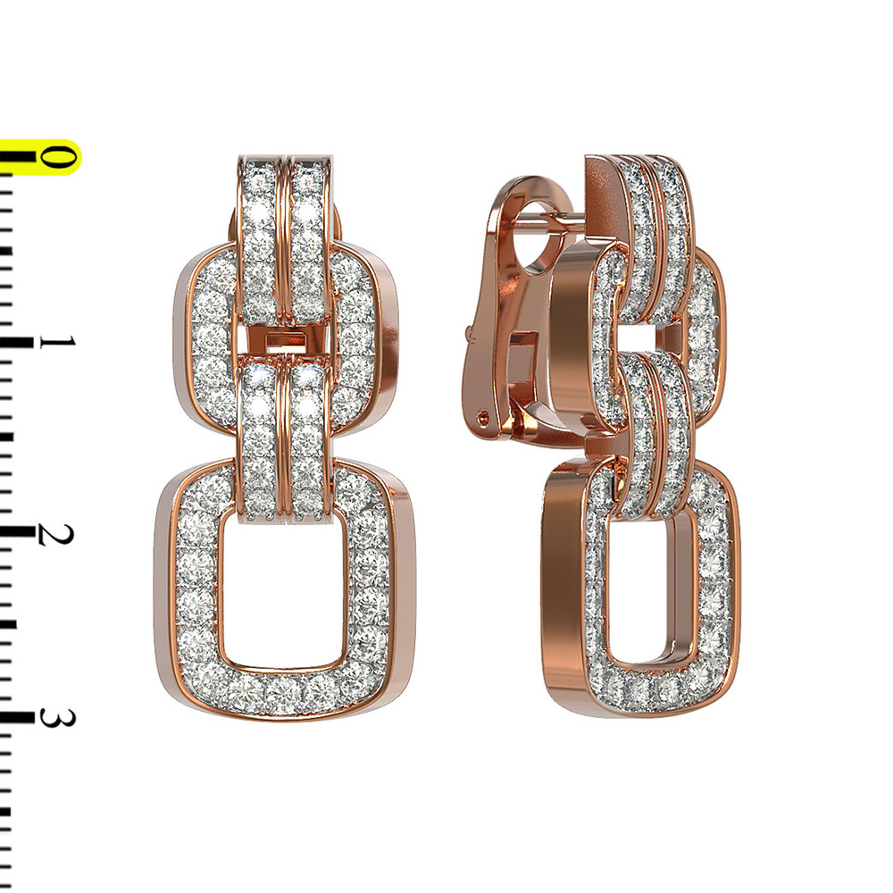 Серьги из золота c бриллиантами