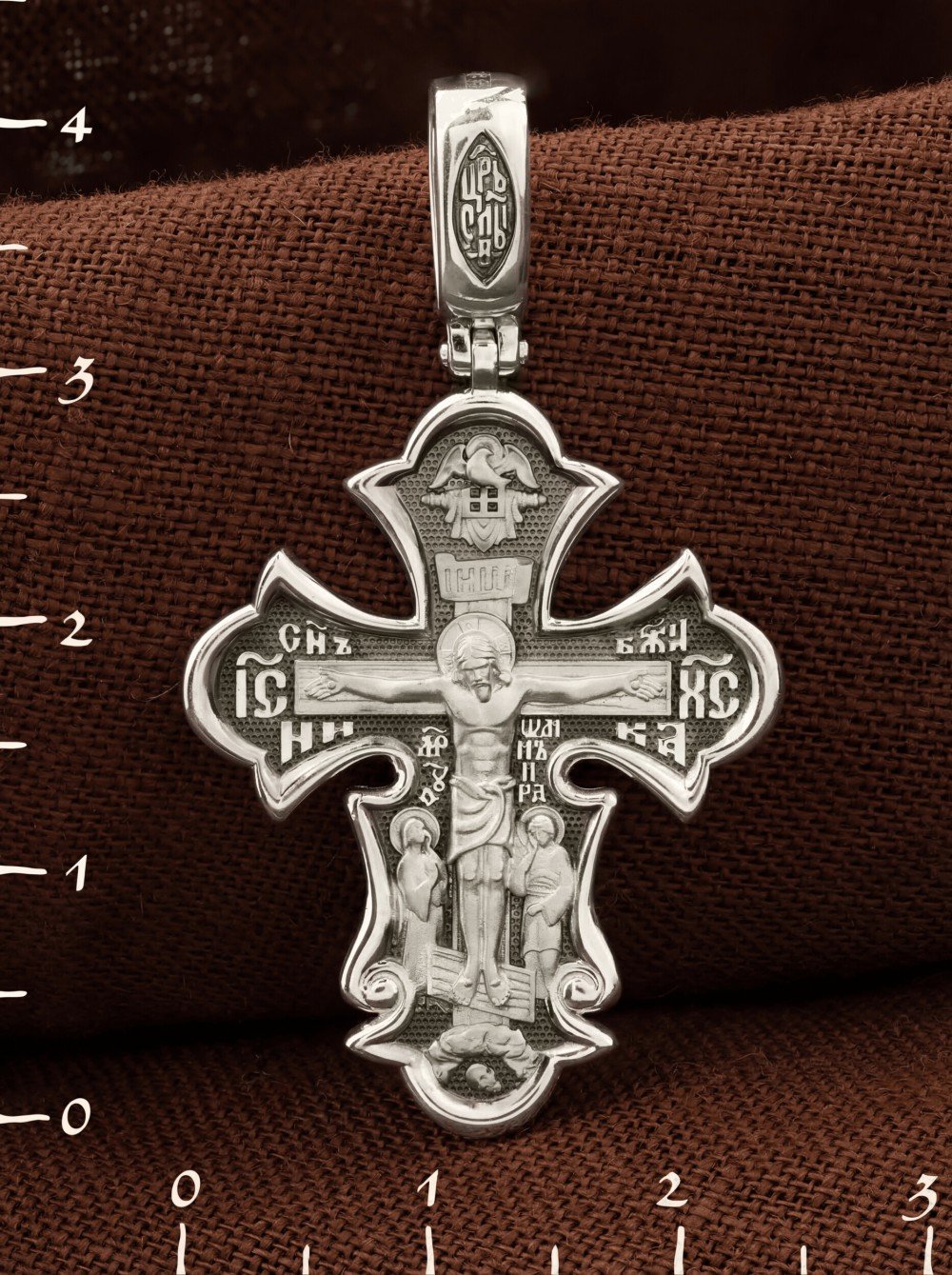Крест из белого золота
