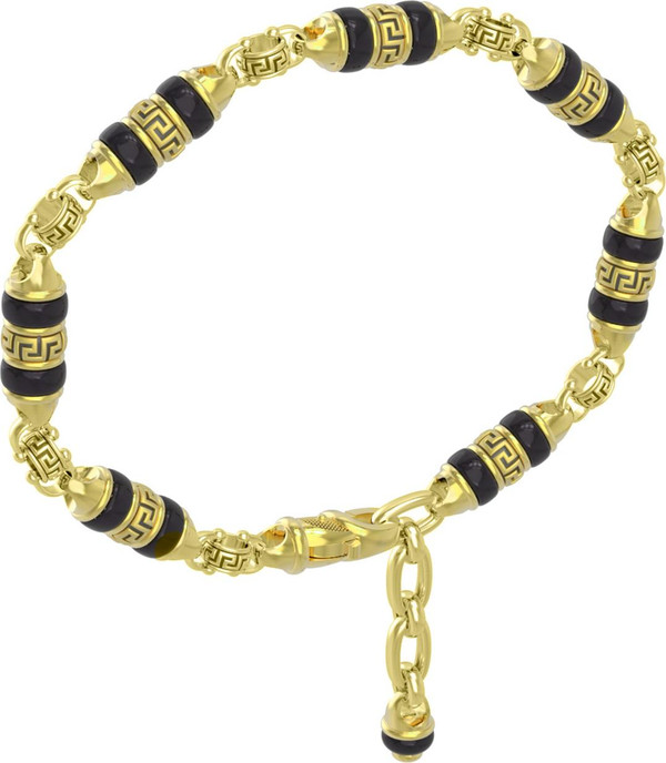 Браслет из лимонного золота c ониксом