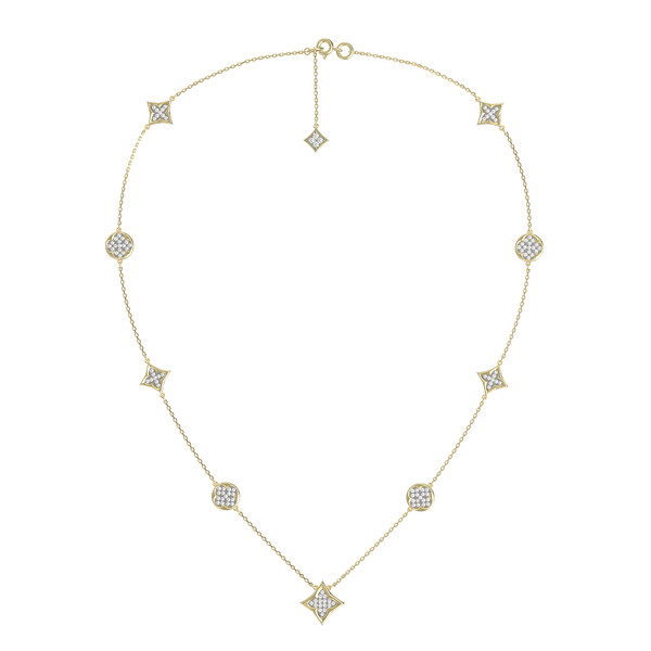 Колье из лимонного золота c бриллиантами