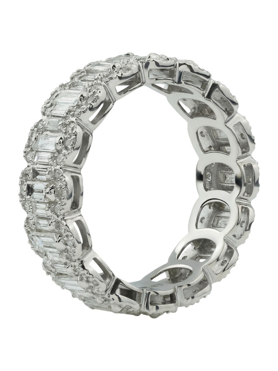 Кольцо из белого золота c бриллиантами