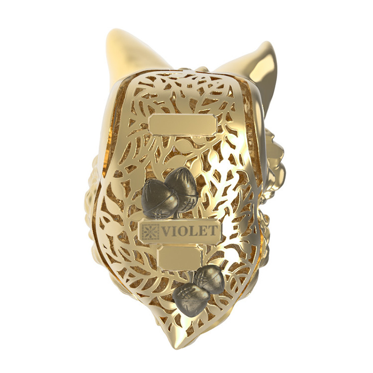 Подвеска из лимонного золота c эмаль