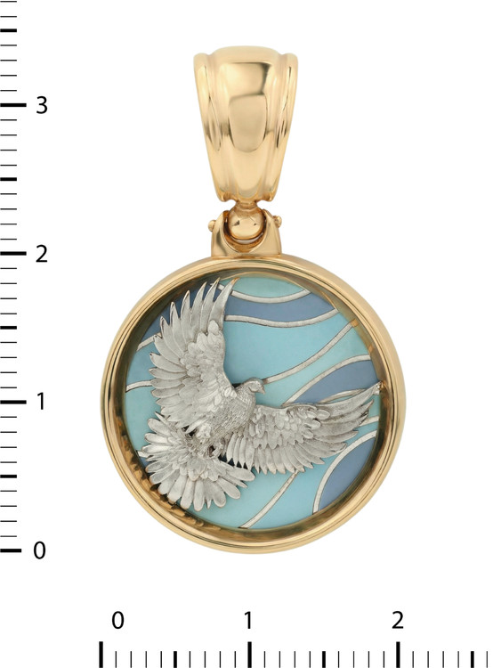 Подвеска из золота c эмаль