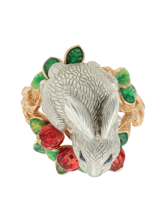 Кольцо из золота c эмаль