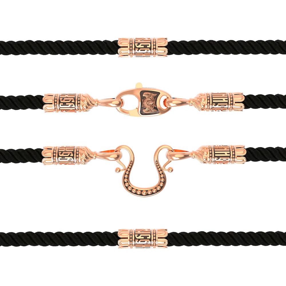 Шнурок шёлковый из золота c шёлковым шнурком