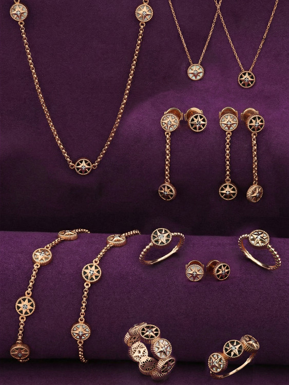 Серьги из золота c бриллиантами, ониксом и перламутром