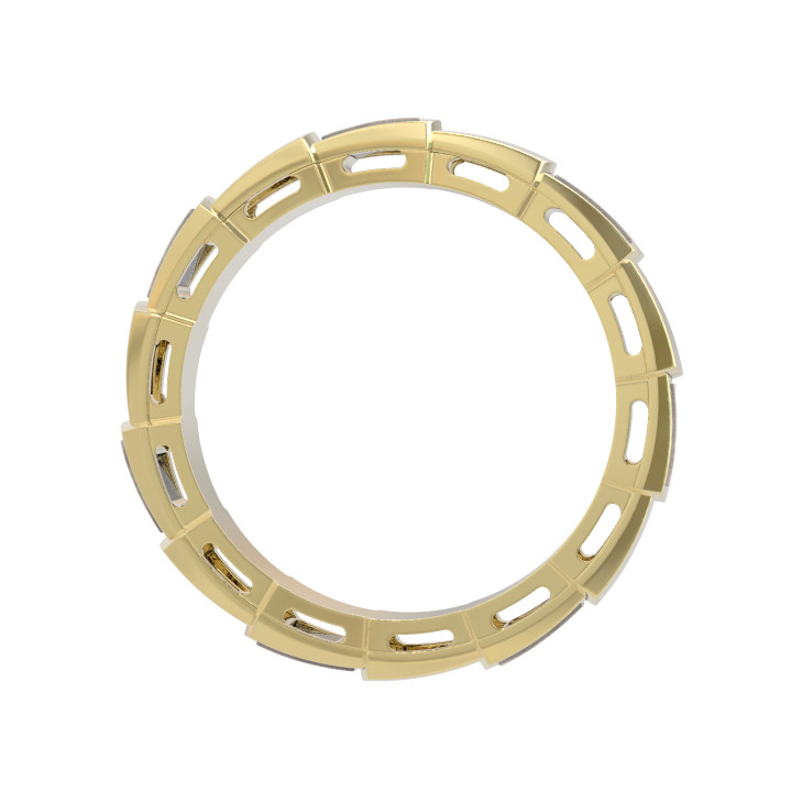 Кольцо из лимонного золота c малахитом