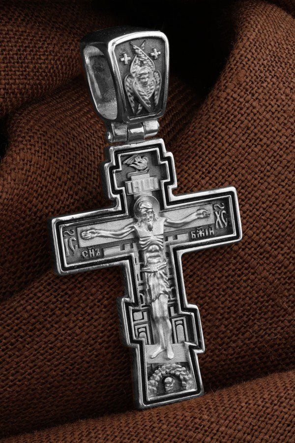 Крест из белого золота