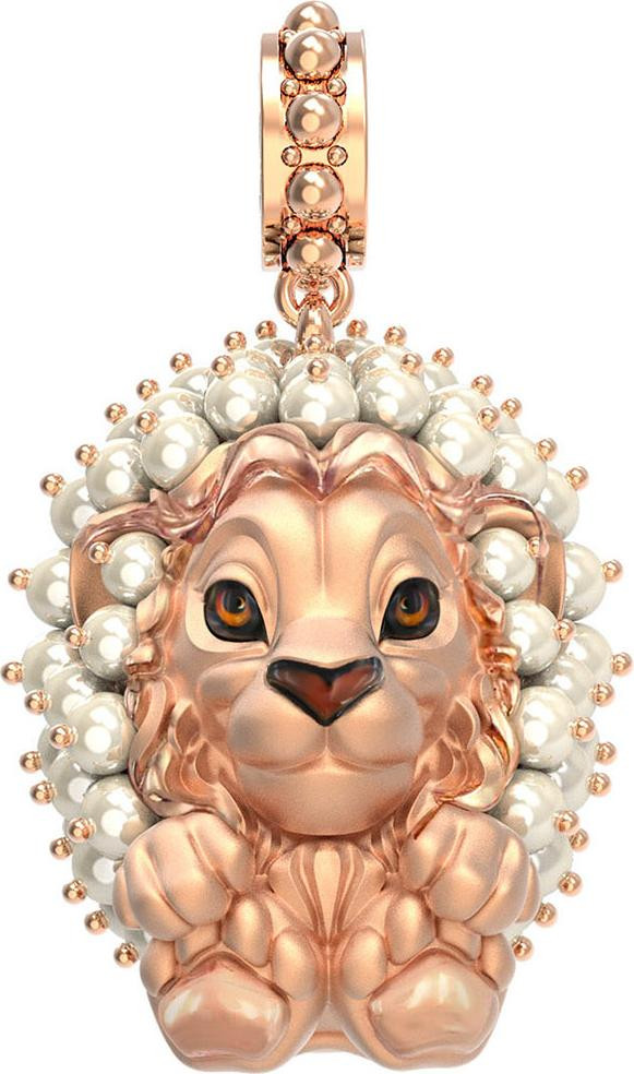 Подвеска из золота c эмаль и жемчугом