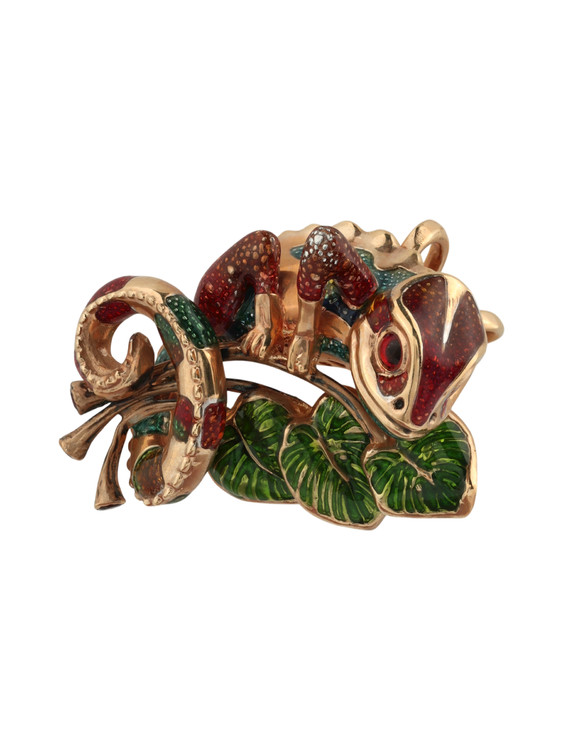 Подвеска из золота c эмаль и гранатом