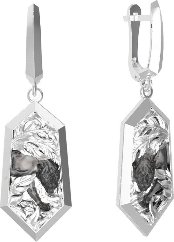 Серьги из белого золота