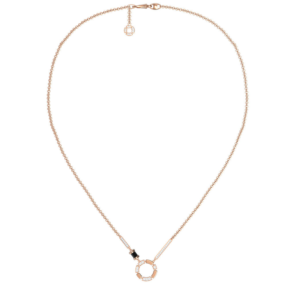 Колье из золота c бриллиантами и ониксом