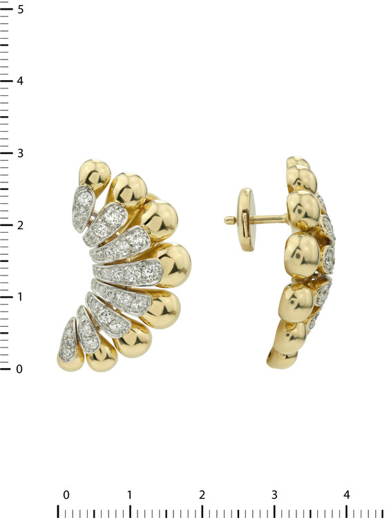 Серьги из лимонного золота c бриллиантами