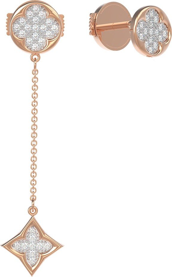 Серьги из золота c бриллиантами