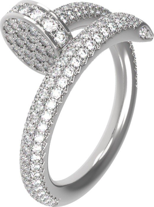 Кольцо из белого золота c бриллиантами