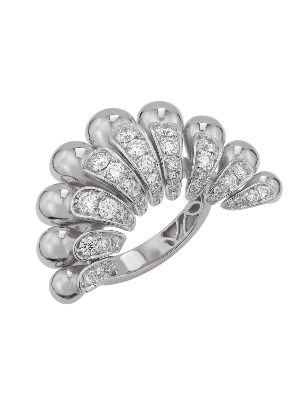 Кольцо из белого золота c бриллиантами