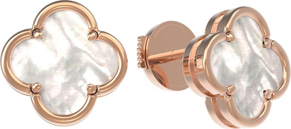 Серьги из золота c перламутром