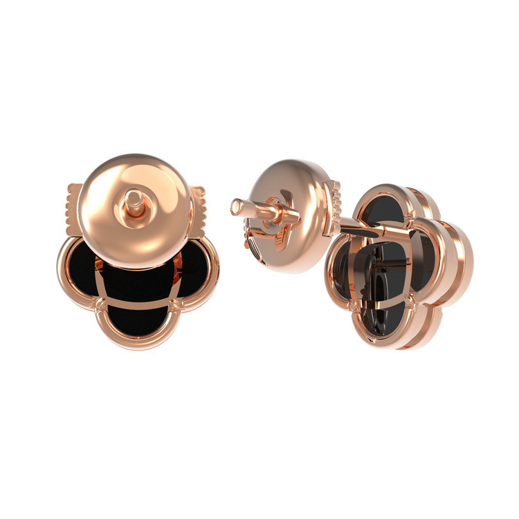 Серьги из золота c ониксом