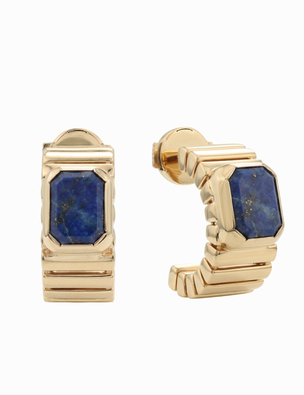 Серьги из золота c лазуритом