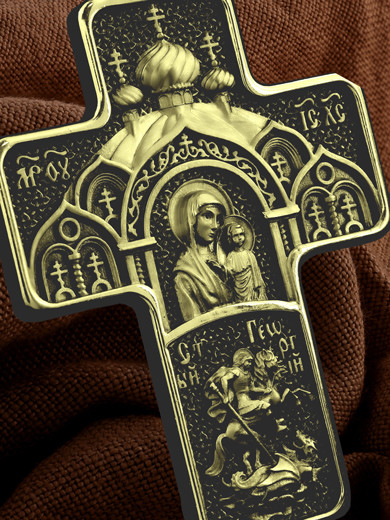 Крест из лимонного золота