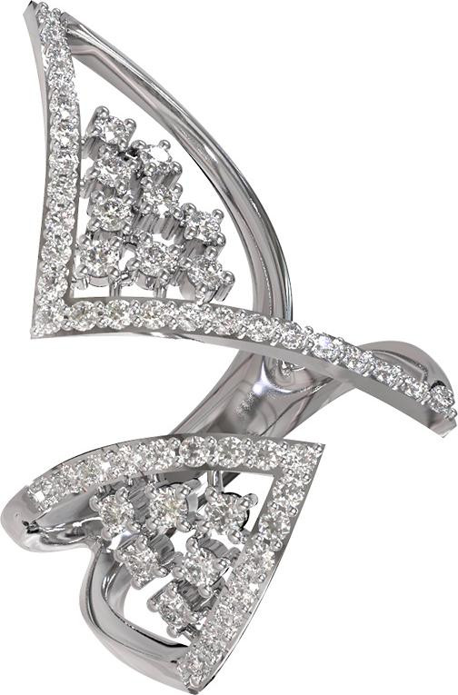 Кольцо из белого золота c бриллиантами