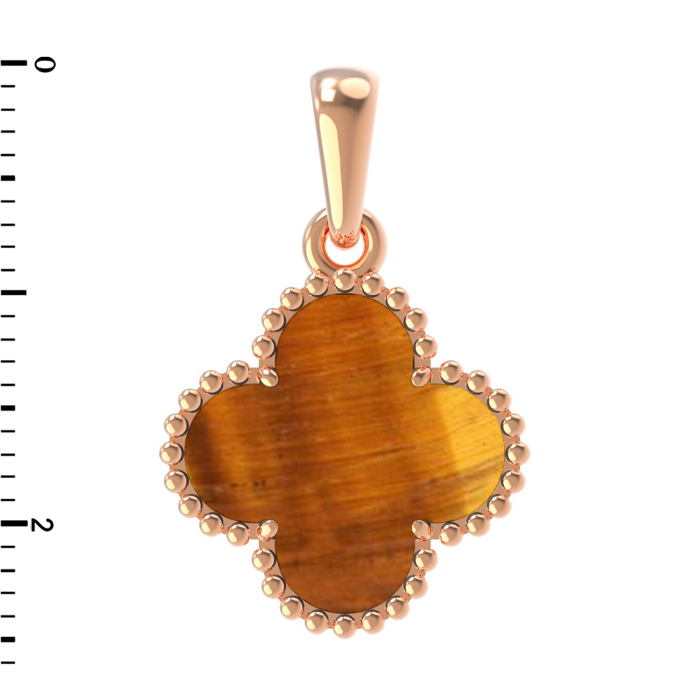 Подвеска из золота c тигровым глазом