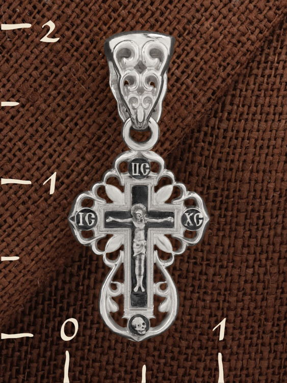 Крест из белого золота