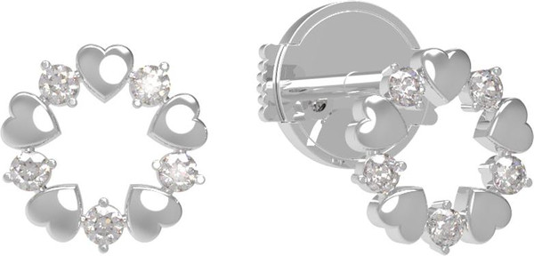 Серьги из белого золота c бриллиантами