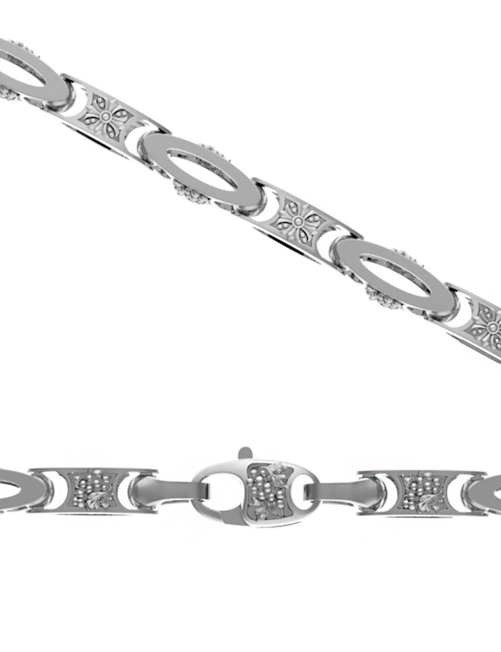 Цепь из белого золота