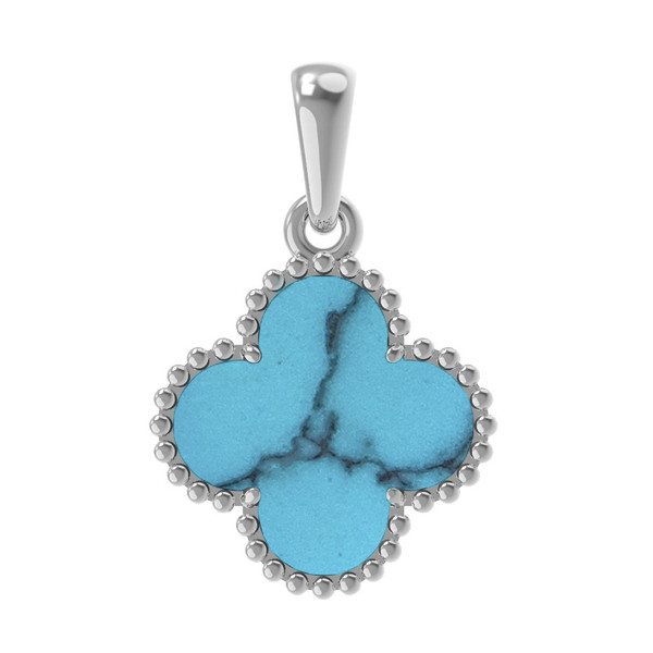 Подвеска из белого золота c бирюзой