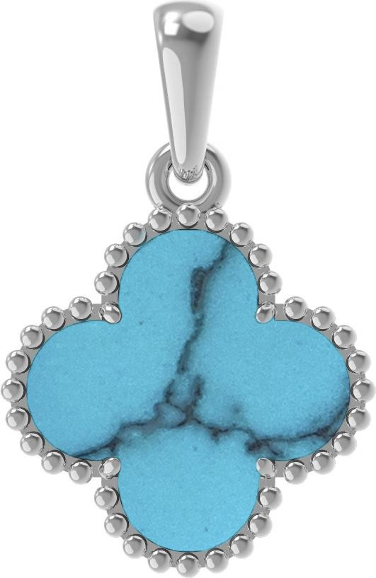 Подвеска из белого золота c бирюзой