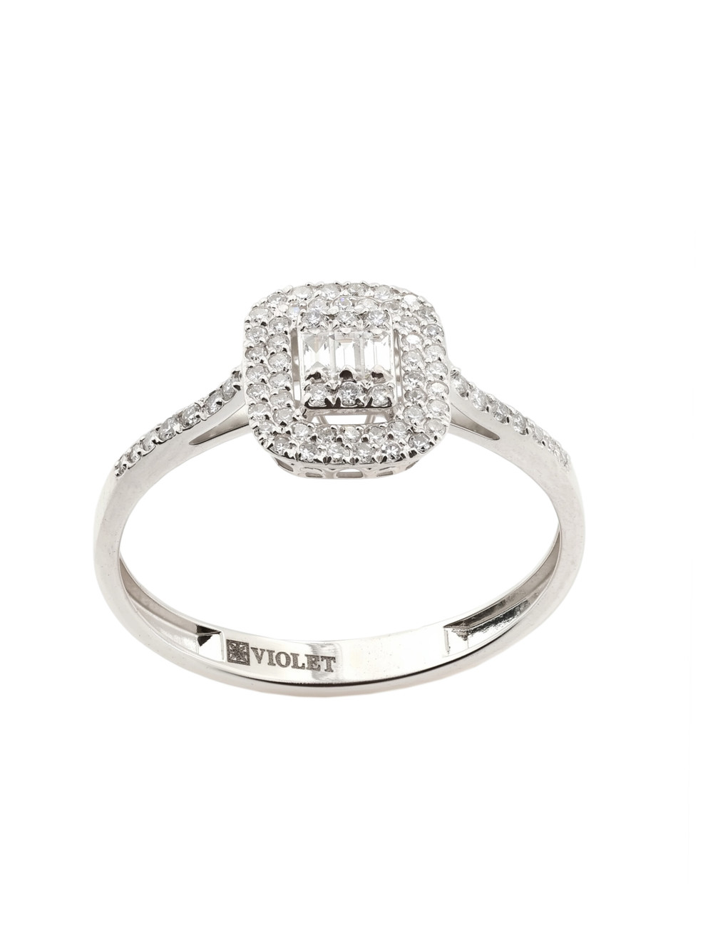 Кольцо из белого золота c бриллиантами