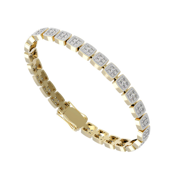 Браслет из лимонного золота c бриллиантами