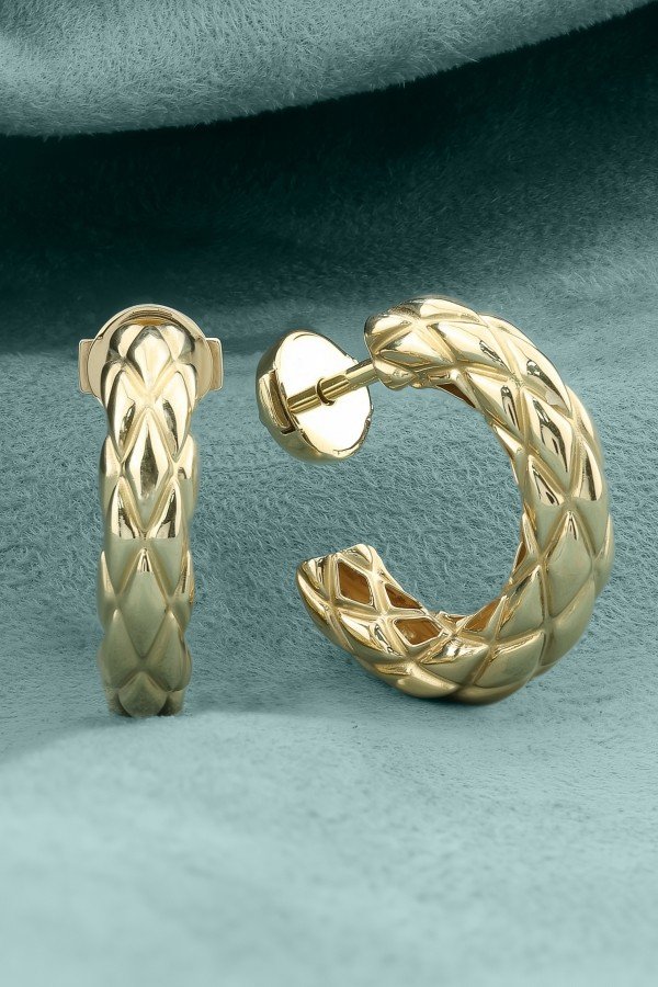Серьги из лимонного золота
