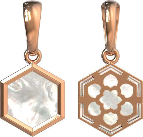 Подвеска из золота c перламутром