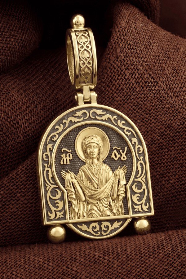 Образок из лимонного золота 585 пробы