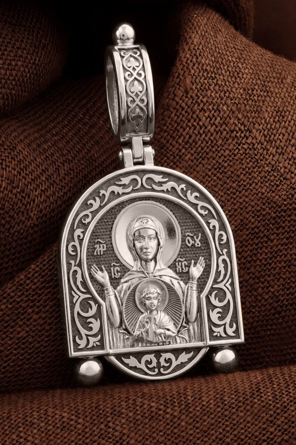 Образок из белого золота 585 пробы