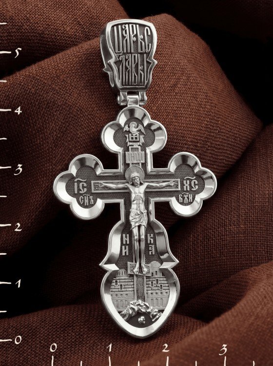 Крест из белого золота