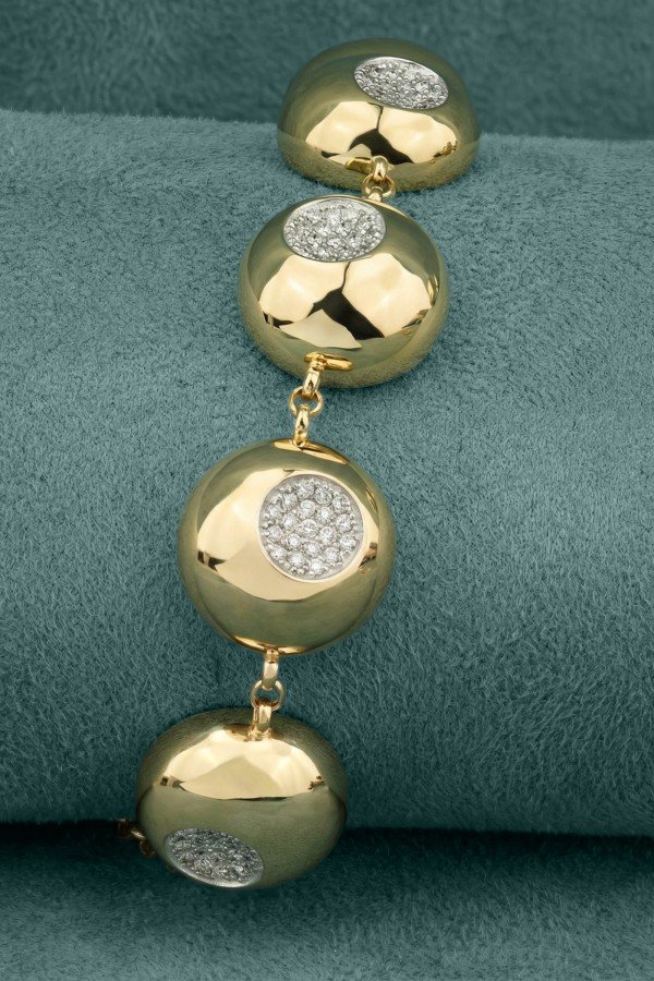 Браслет из лимонного золота c бриллиантами