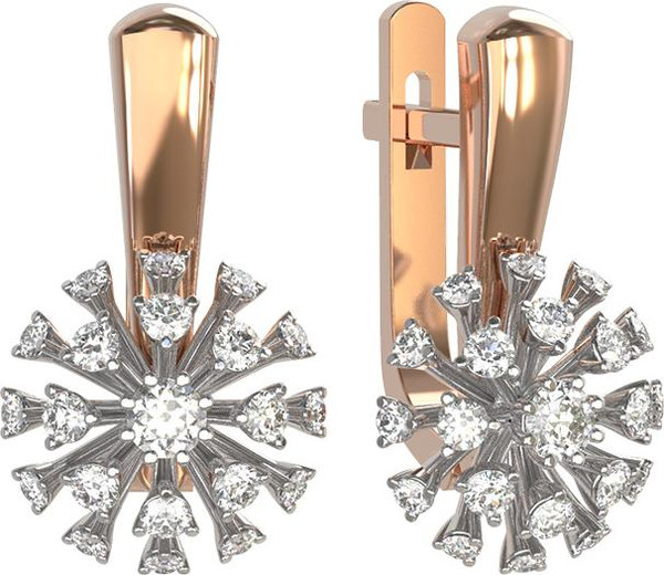 Серьги из золота c бриллиантами