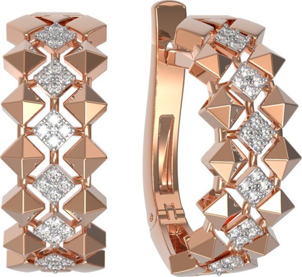 Серьги из золота 585 пробы c бриллиантами