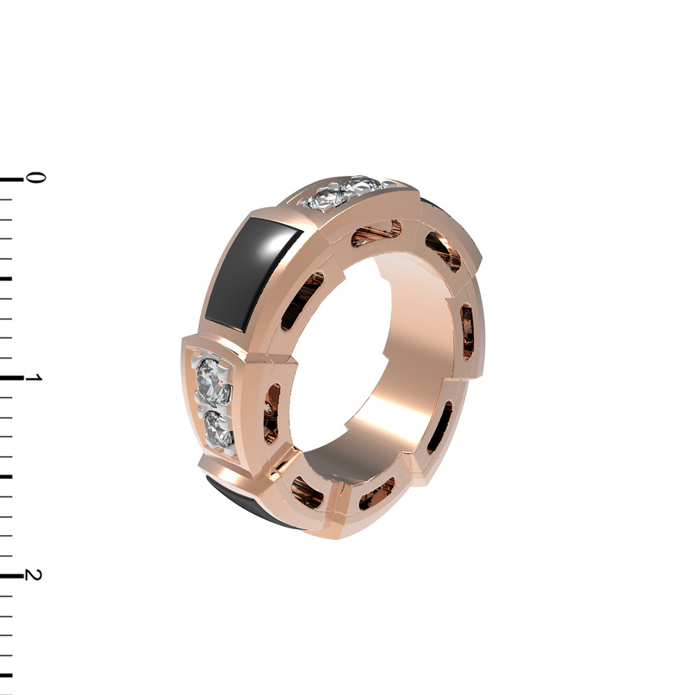 Подвеска из золота c бриллиантами и ониксом